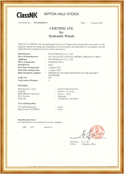 Certyfikat produktu NK